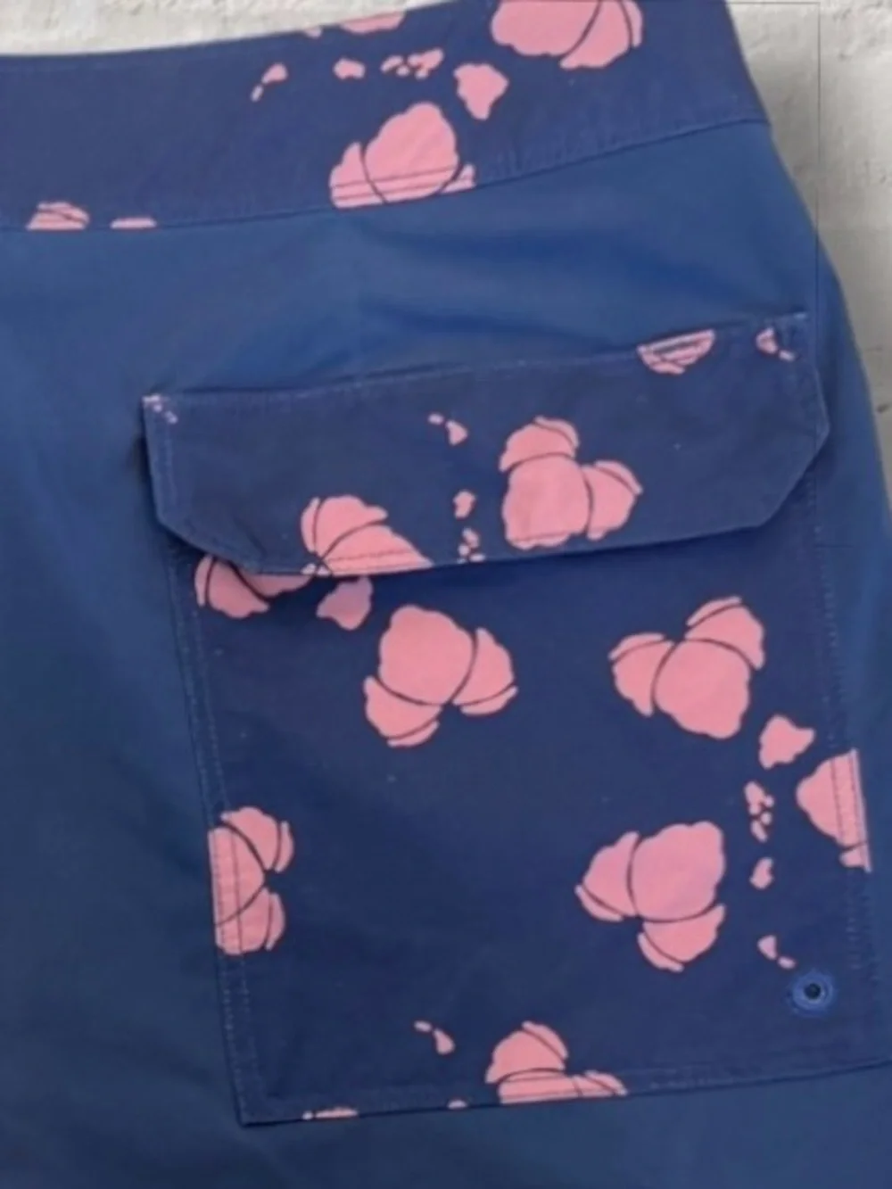 Patagonia Gerry Lopez Hydropeak Board Shorts 32 Blue Floral Surf